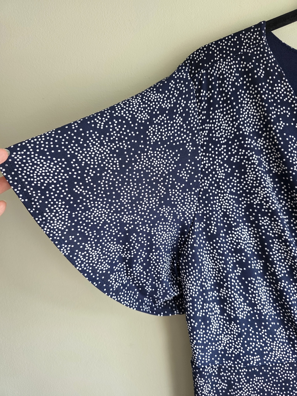 NWT Gilli Audey Knit Dress Navy White Polka Dot Dress - Picture 6 of 11